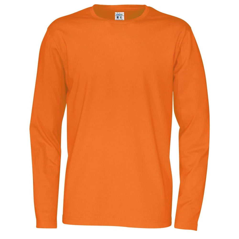 Cottover T-Shirt Long Sleeve Man - GOTS Oranje