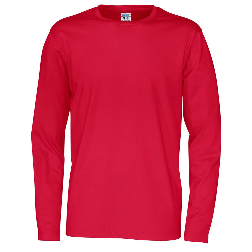 Cottover T-Shirt Long Sleeve Man - GOTS Rood