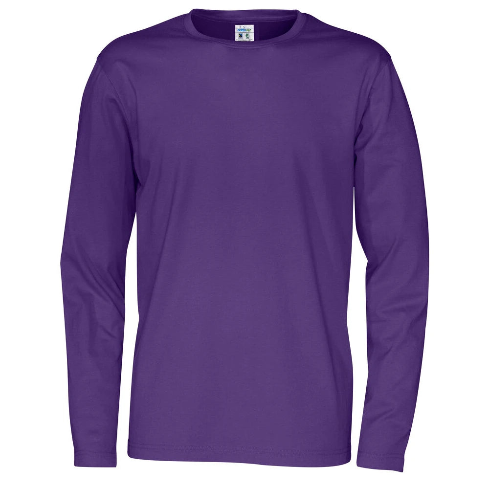 Cottover T-Shirt Long Sleeve Man - GOTS Paars