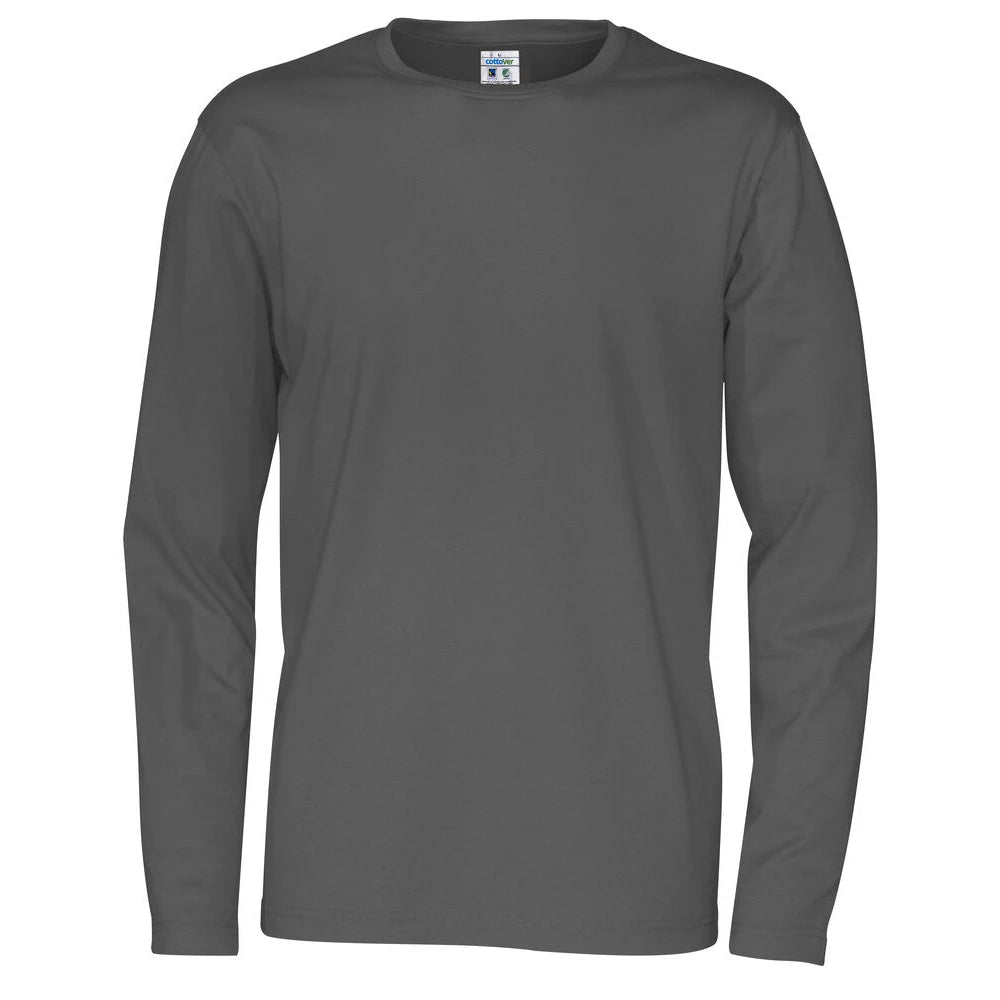 Cottover T-Shirt Long Sleeve Man - GOTS Antraciet