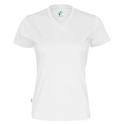 Cottover T-Shirt V-Neck Lady - GOTS Wit