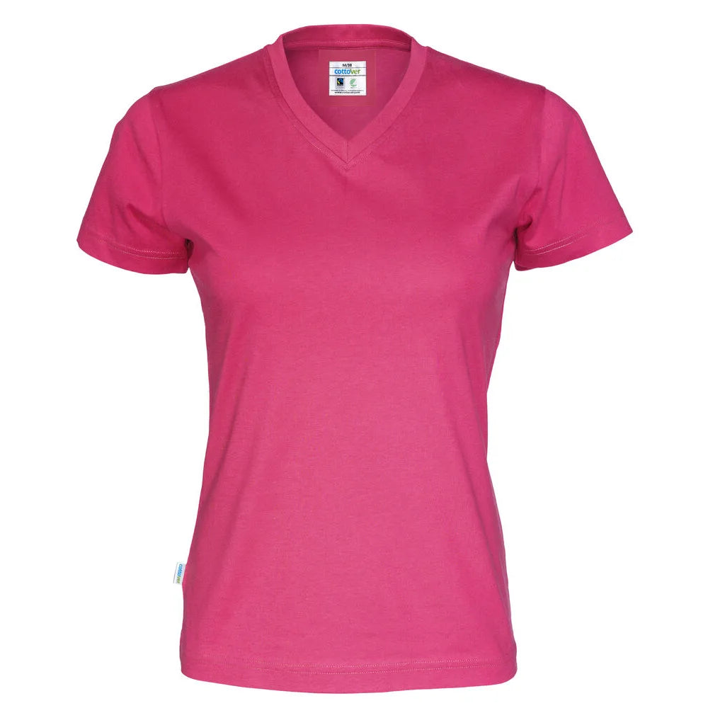 Cottover T-Shirt V-Neck Lady - GOTS Kersrood