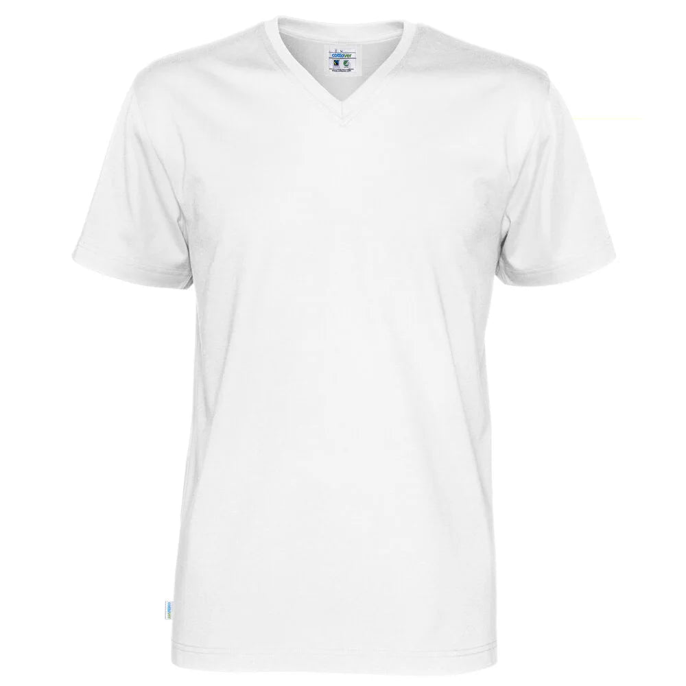 Cottover T-Shirt V-Neck Man - GOTS Wit