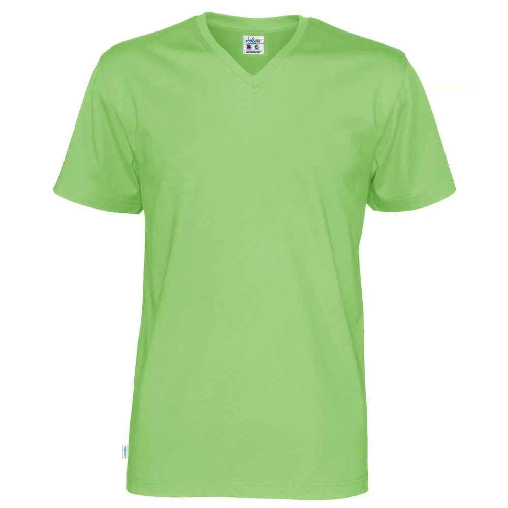 Cottover T-Shirt V-Neck Man - GOTS Groen