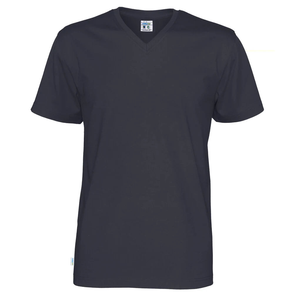 Cottover T-Shirt V-Neck Man - GOTS Marine