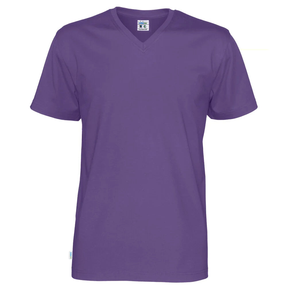 Cottover T-Shirt V-Neck Man - GOTS Paars