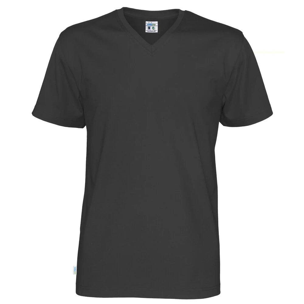 Cottover T-Shirt V-Neck Man - GOTS Zwart