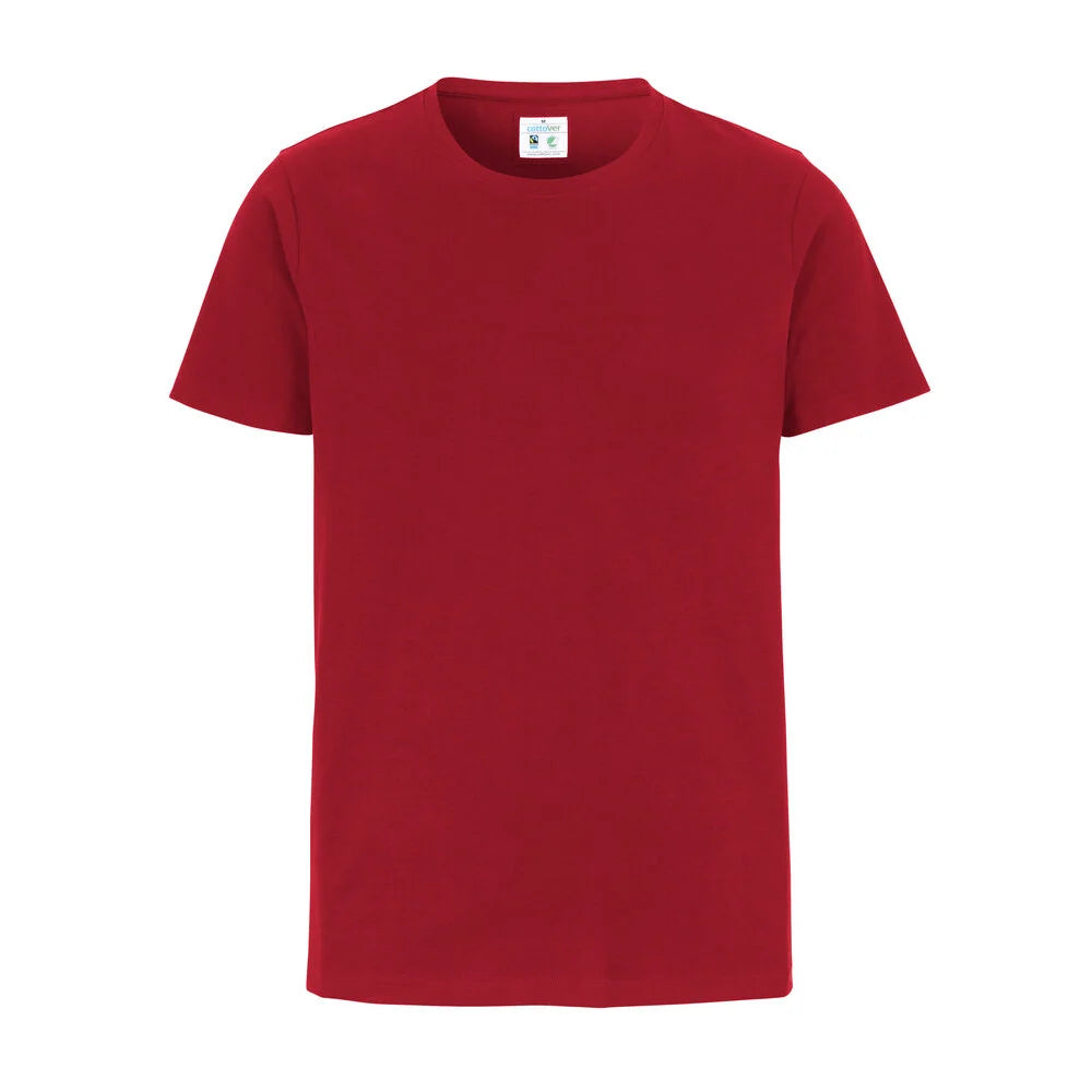 Cottover Stretch R-Neck Man - GOTS Rood
