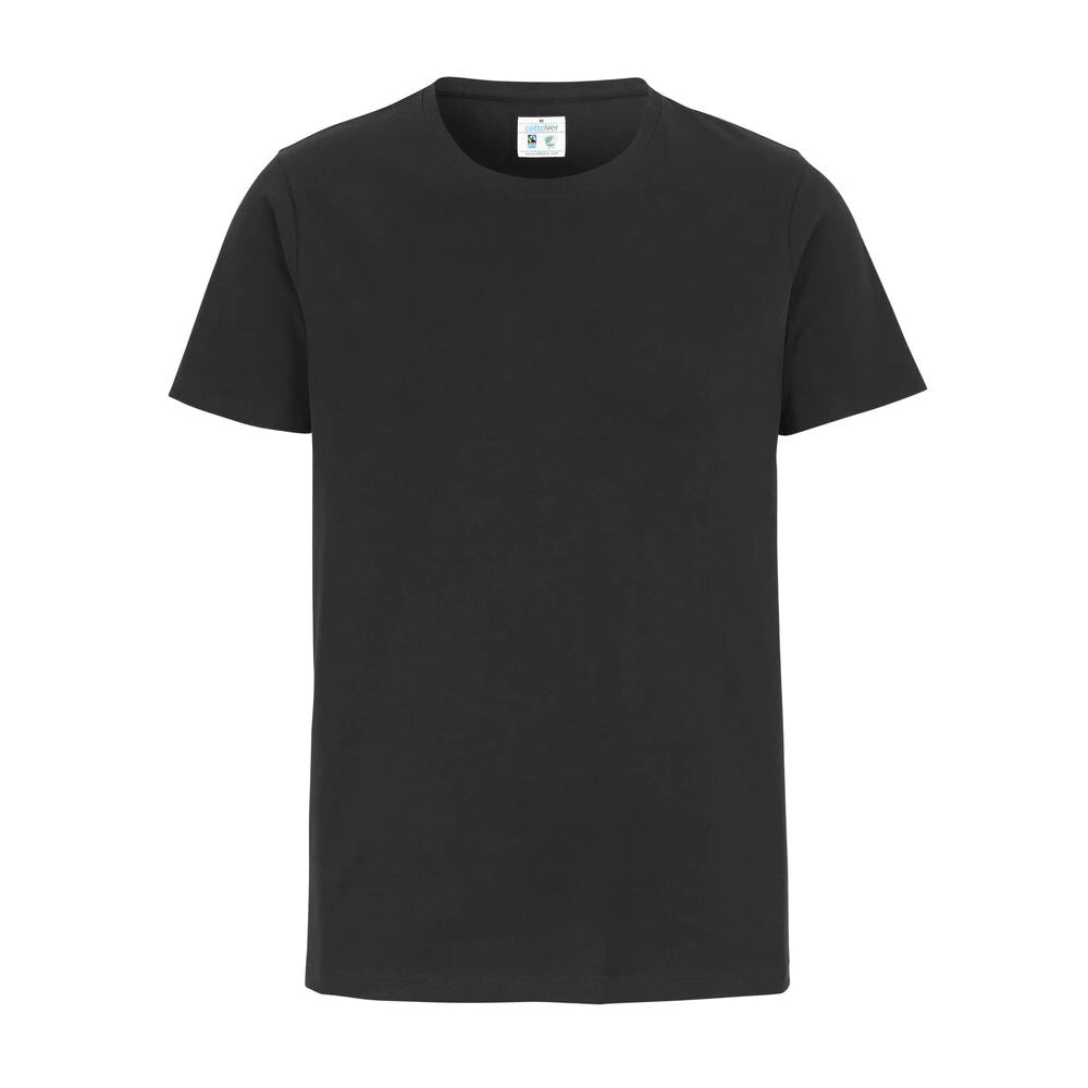 Cottover Stretch R-Neck Man - GOTS Zwart