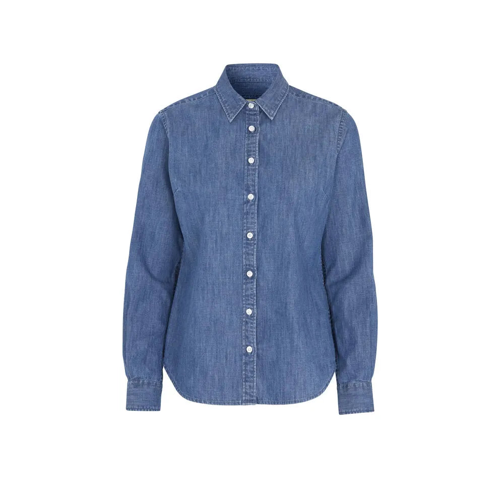 Cottover Denim Shirt Lady - GOTS Denim Blauw