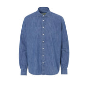 Cottover Denim Shirt Comfort Man - GOTS Denim Blauw