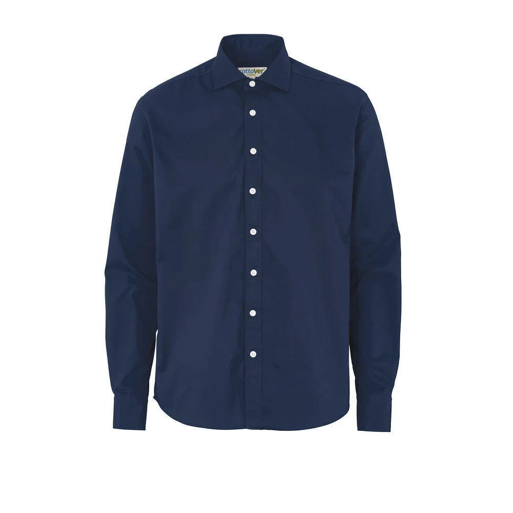 Cottover Shirt Twill Comfort Man - GOTS Marine