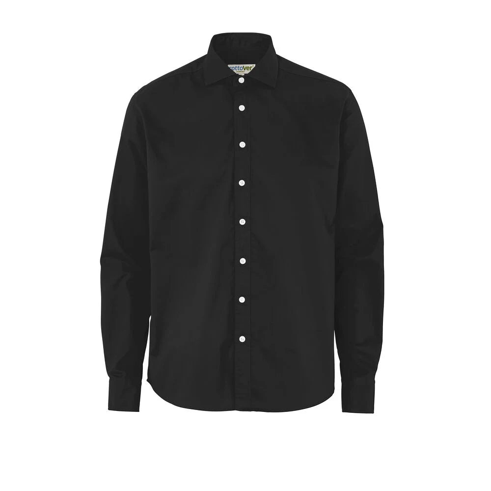 Cottover Shirt Twill Comfort Man - GOTS Zwart
