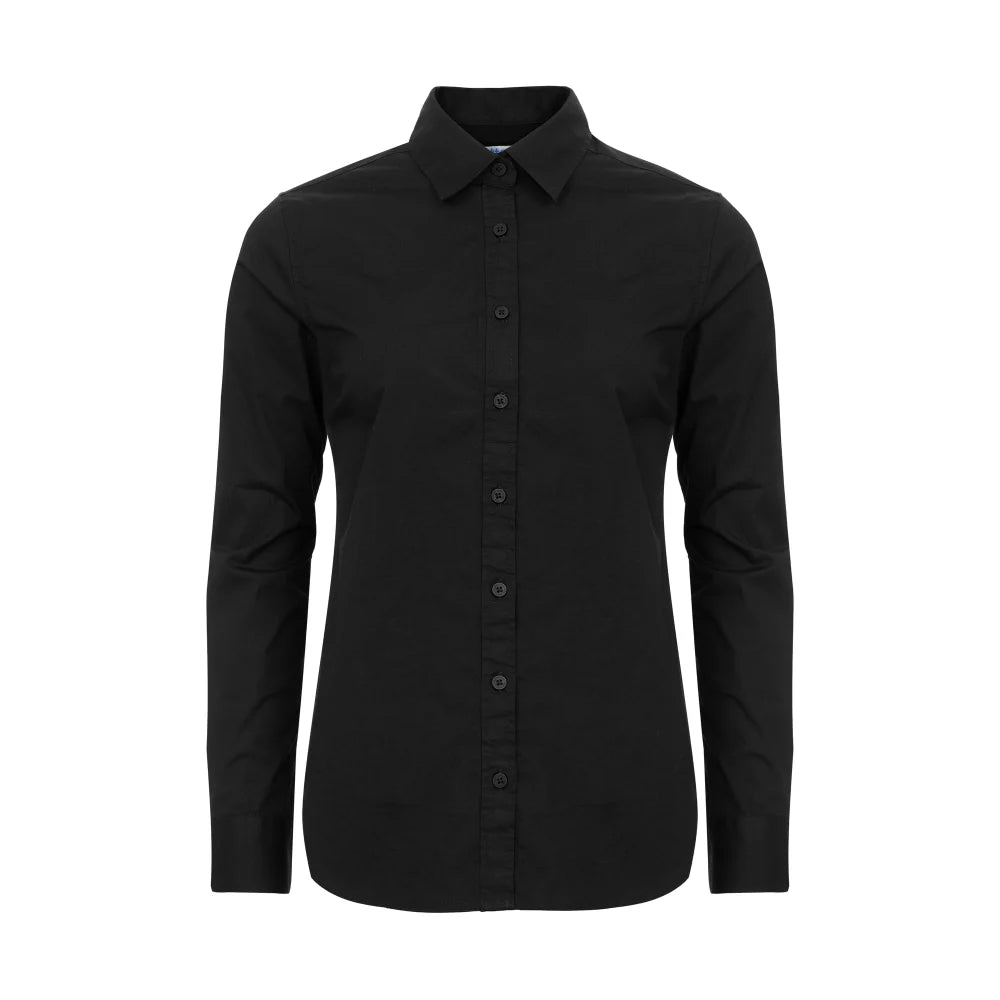 Cottover Poplin Lady Hemd Dames Zwart