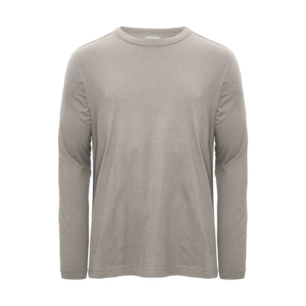 Cottover Relaxed T-Shirt Ls GOTS Donker Zand