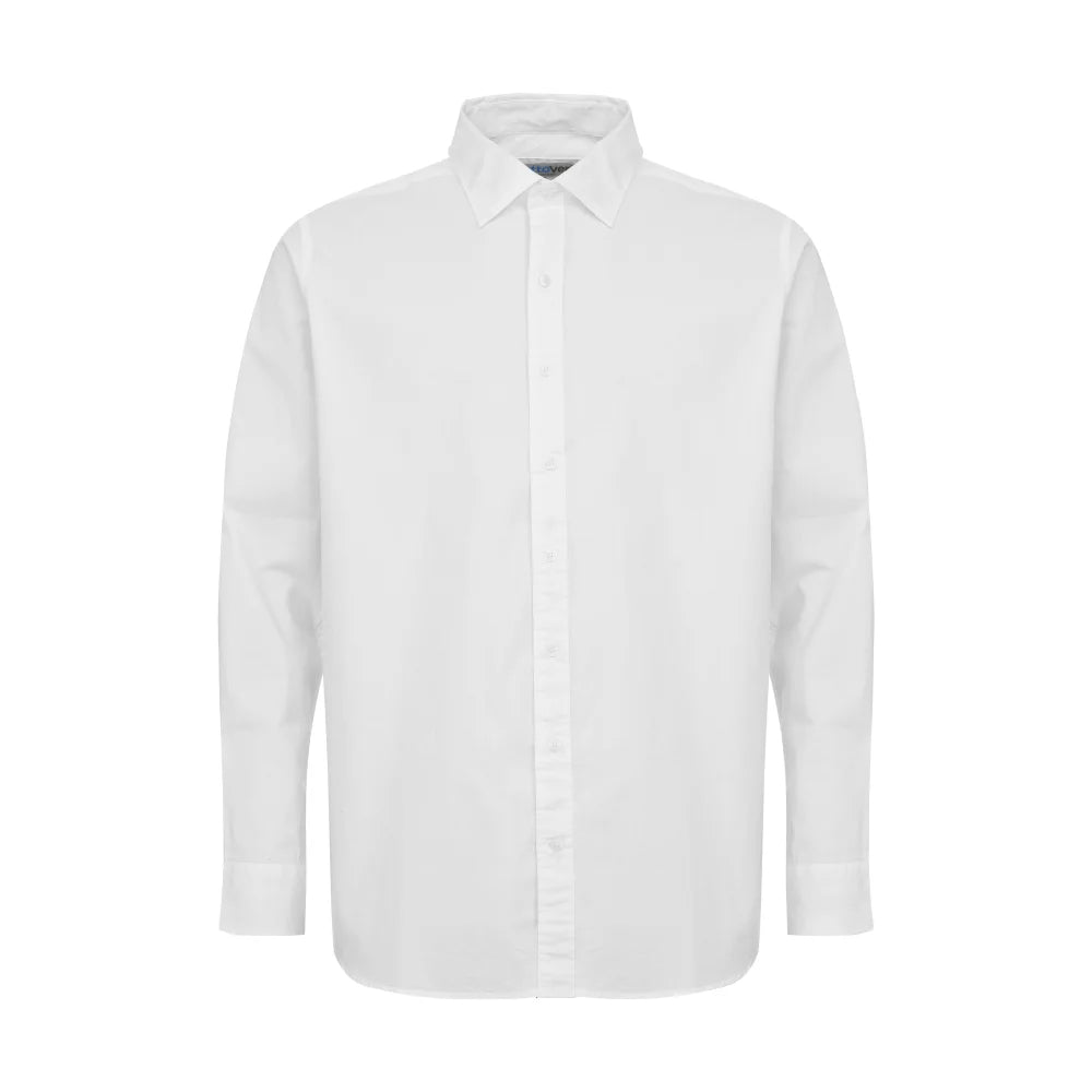Cottover Poplin Slimfit GOTS Wit