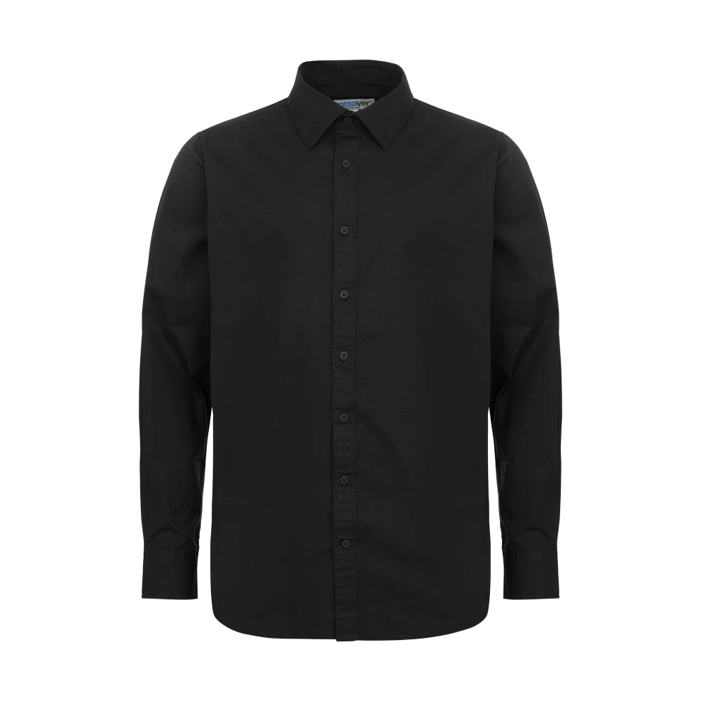 Cottover Poplin Slimfit GOTS Zwart