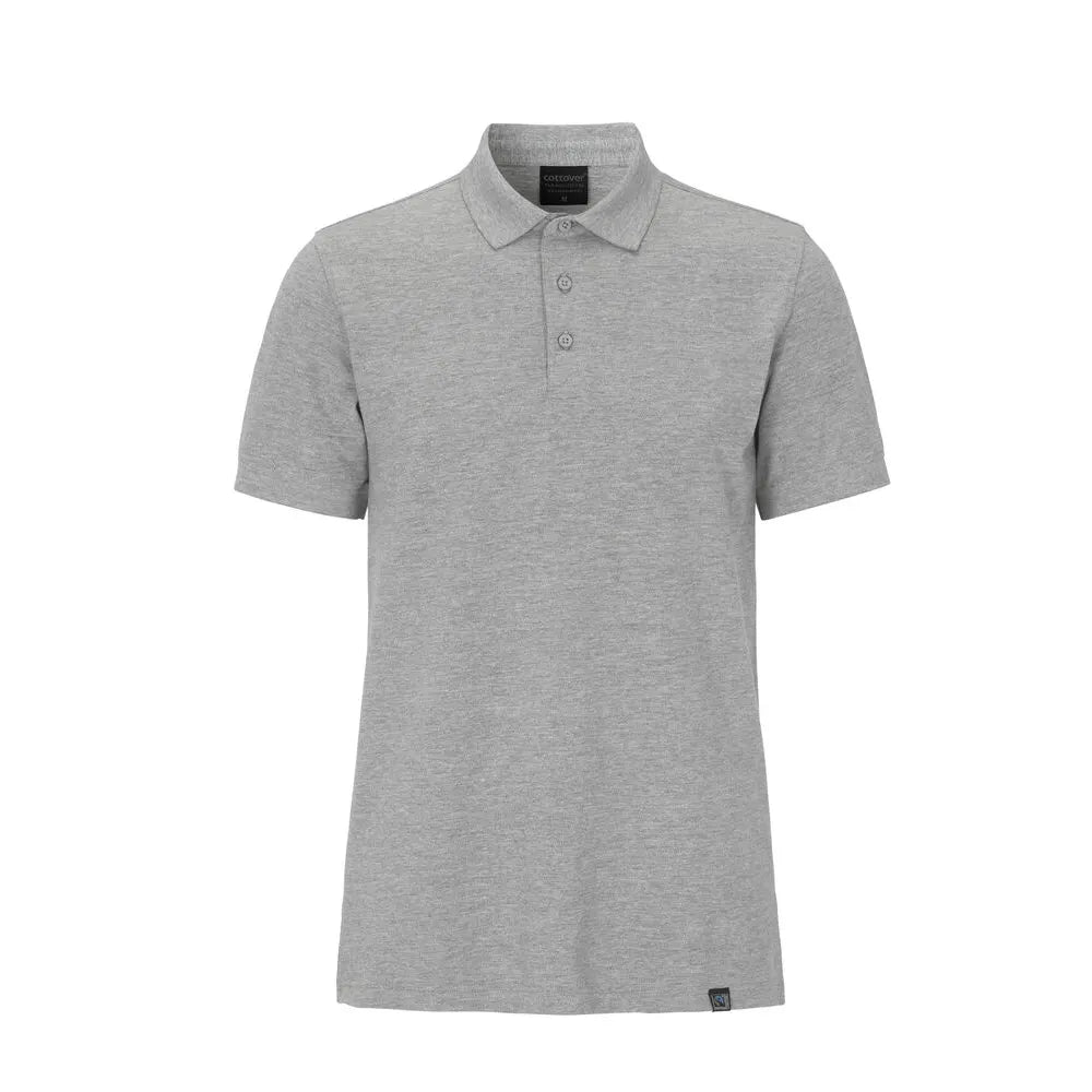 Cottover Stretch Polo Pique Men - GOTS Grijs Mêlée
