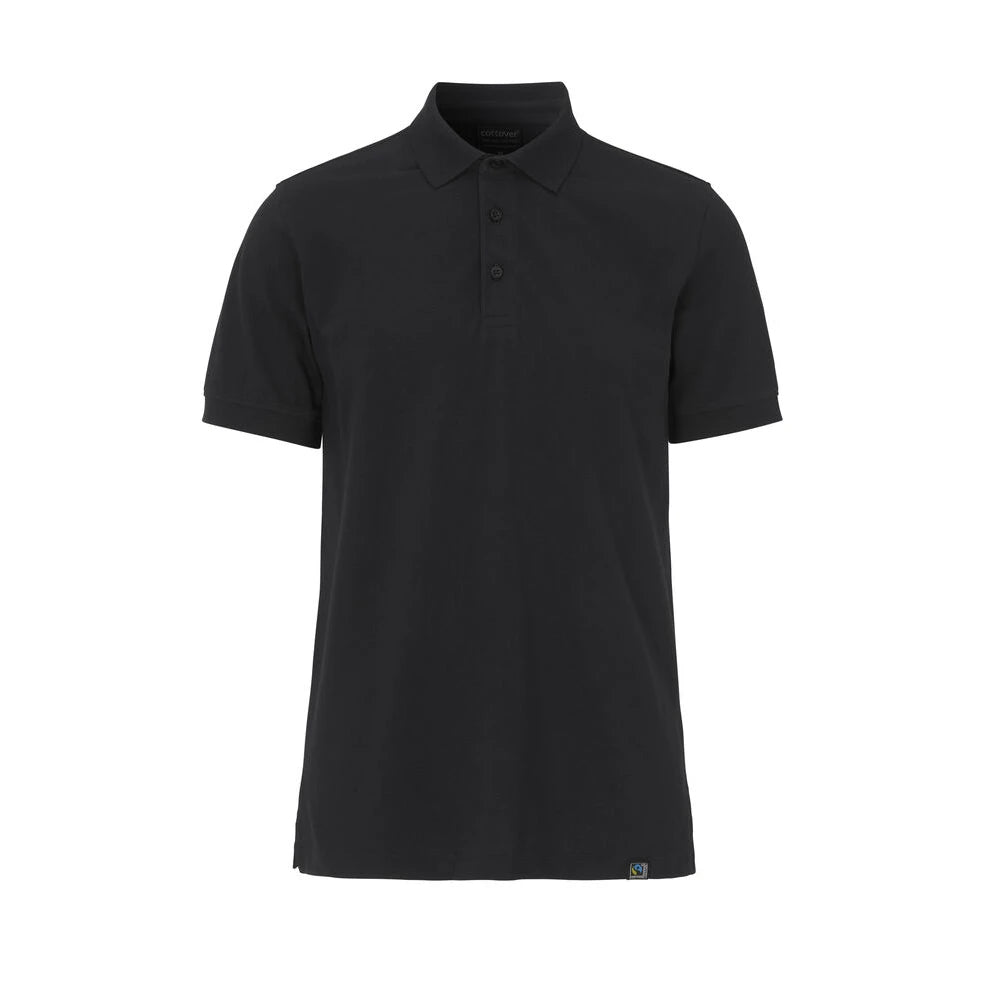 Cottover Stretch Polo Pique Men - GOTS Zwart