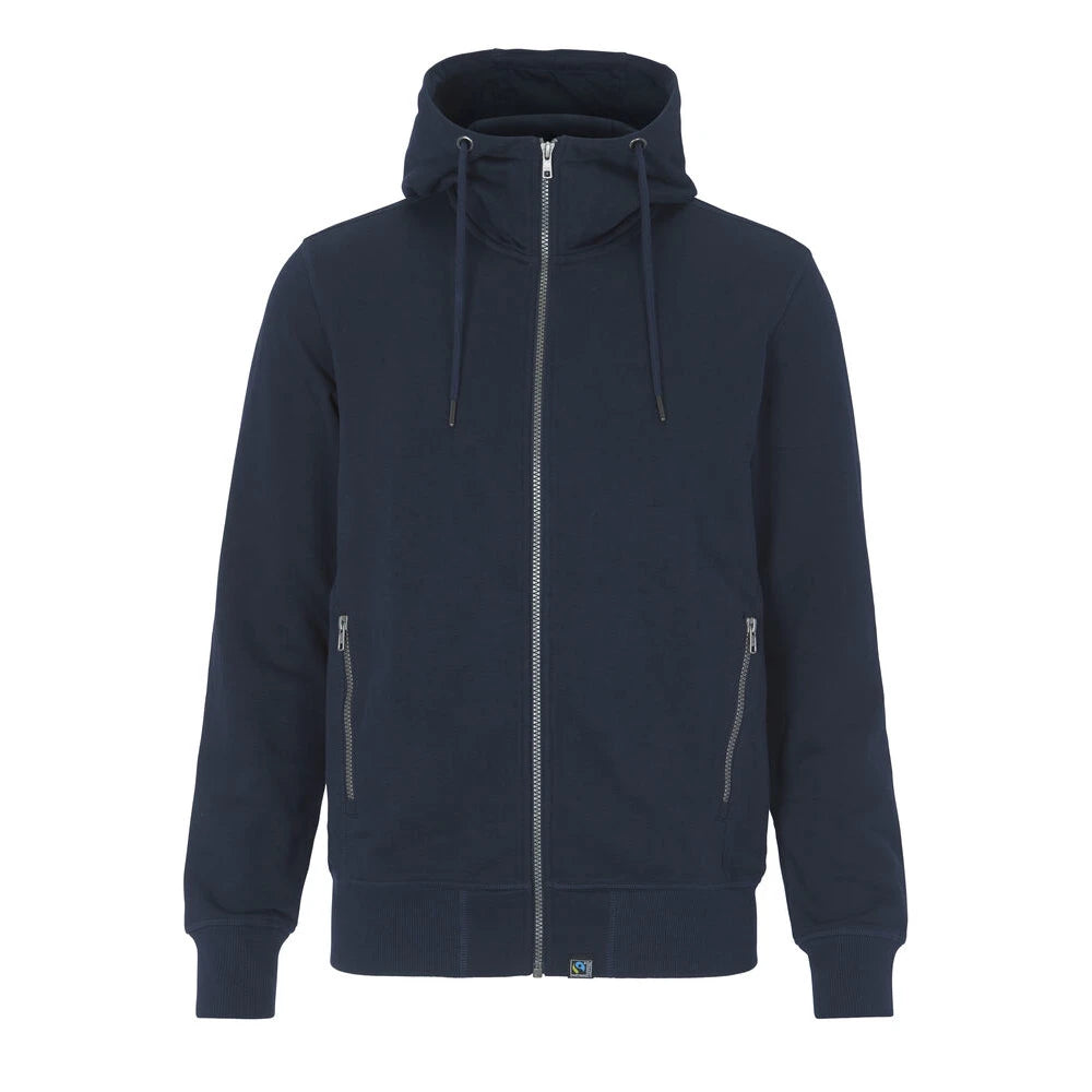 Cottover F. Terry Full Zip Hood Men - GOTS Marine