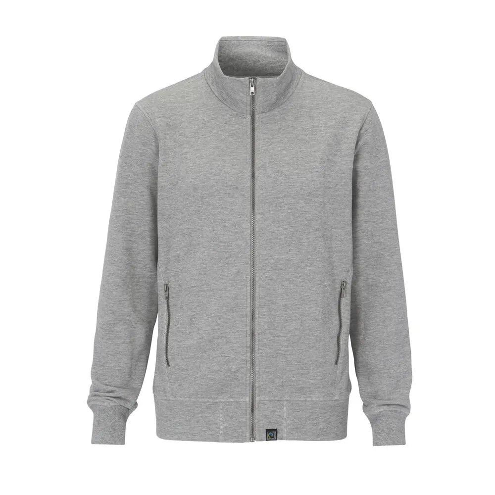 Cottover Sweatshirt Full Zip Man - GOTS Grijs Mêlée