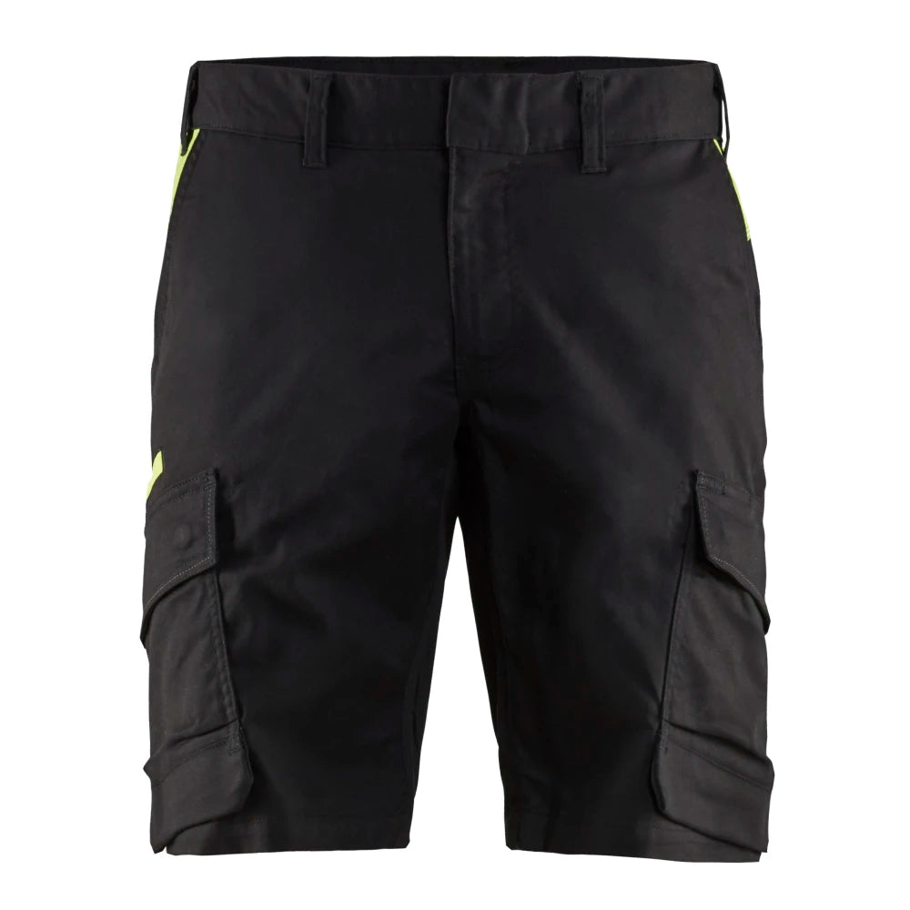 Blaklader 1446 1832 Industrie Short Stretch Zwart High Vis Geel