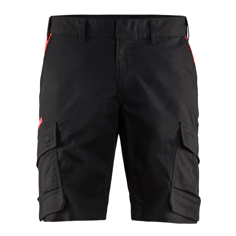 Blaklader 1446 1832 Industrie Short Stretch Zwart Rood