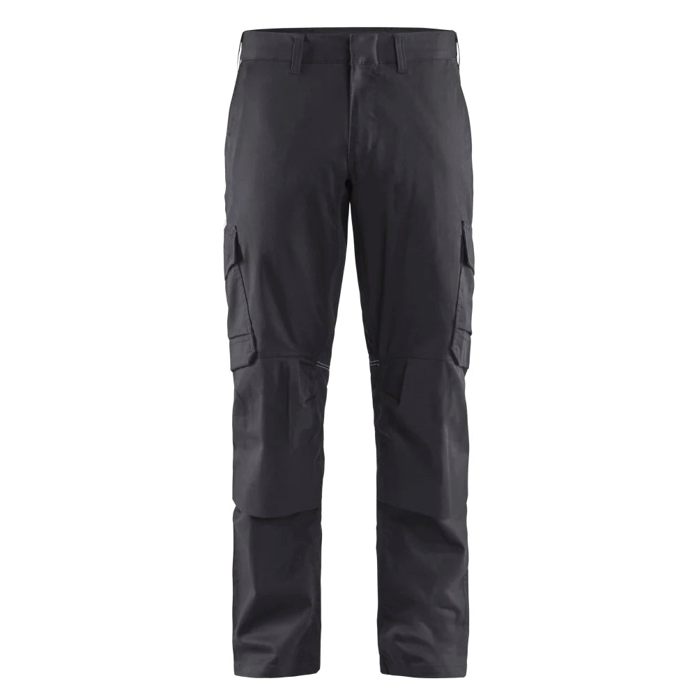 Blaklader 1448 1832 Industrie Werkbroek Stretch Met Kniezakken Medium Grijs Zwart