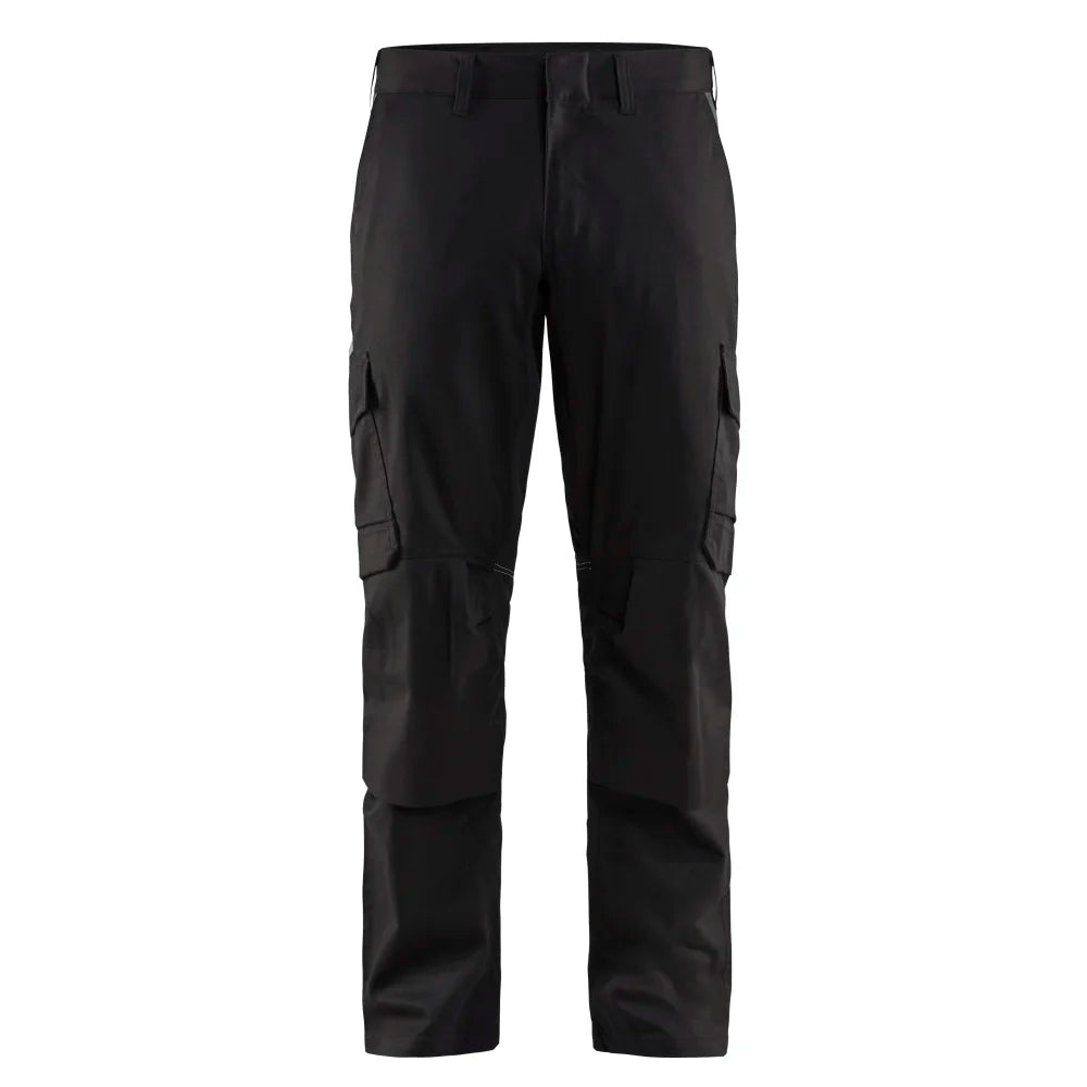 Blaklader 1448 1832 Industrie Werkbroek Stretch Met Kniezakken Zwart Donkergrijs