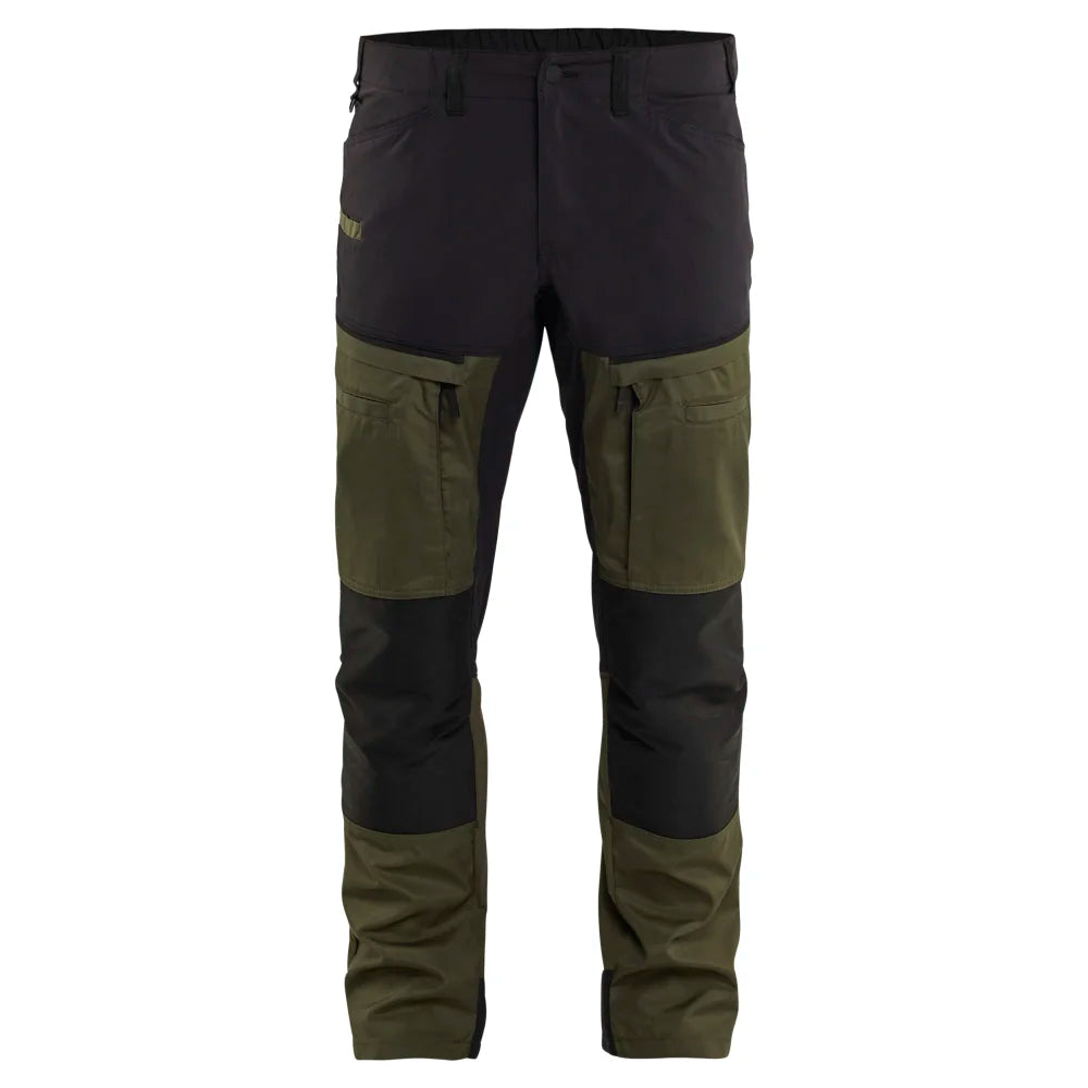 Blaklader 1456 1845 Service Werkbroek Stretch Donker Herfstgroen Zwart