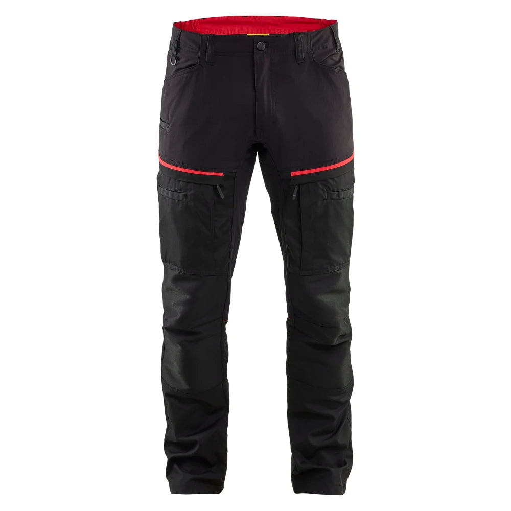Blaklader 1456 1845 Service Werkbroek Stretch Zwart Rood