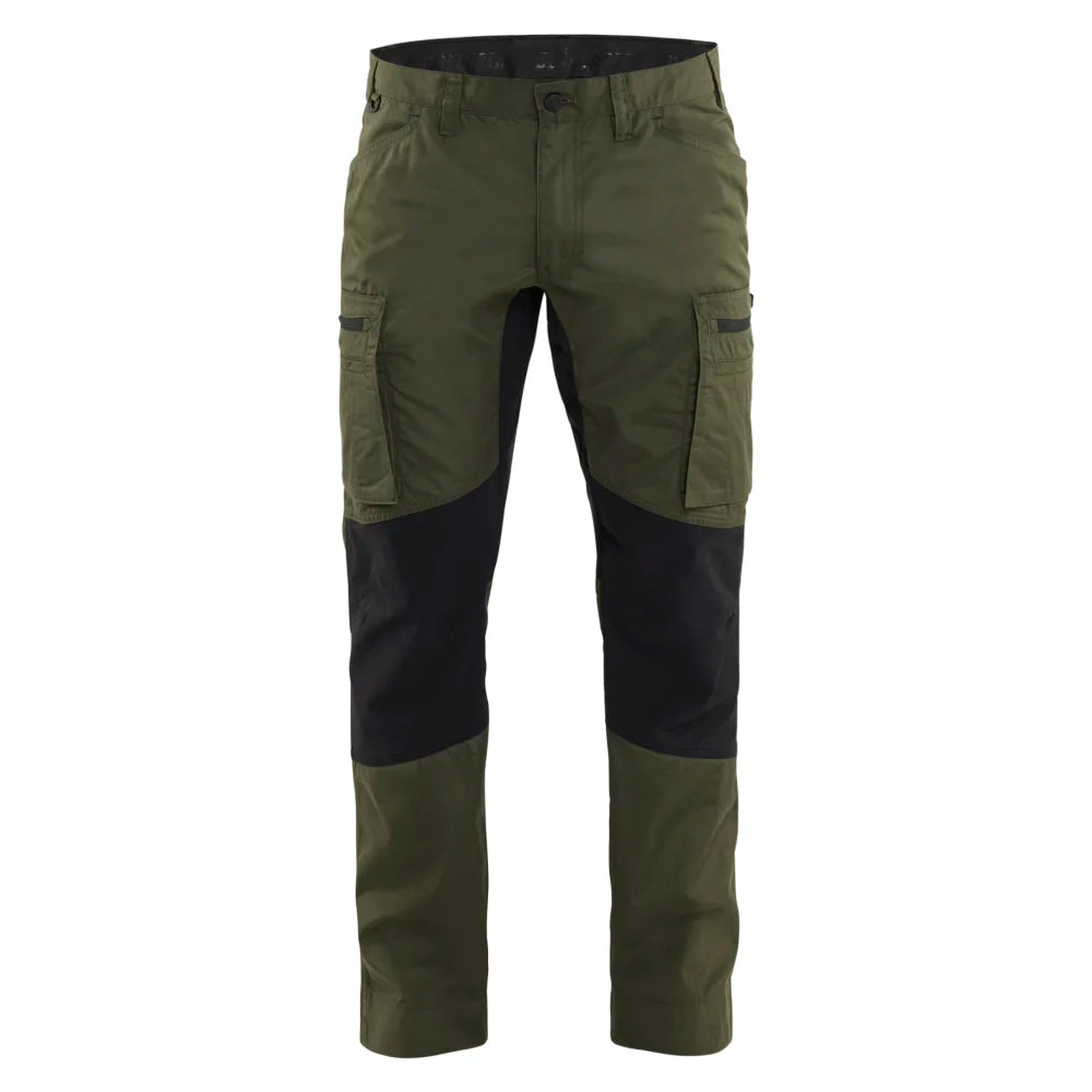 Blaklader 1459 1845 Service Werkbroek Stretch Donker Herfstgroen Zwart