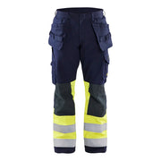 Blaklader 1479 1514 Multinorm Werkbroek Met Gereedschapzakken Marine High Vis Geel