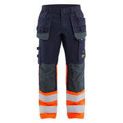 Blaklader 1487 1524 Multinorm Werkbroek Stretch Met Gereedschapszakken Inherent Marineblauw Oranje