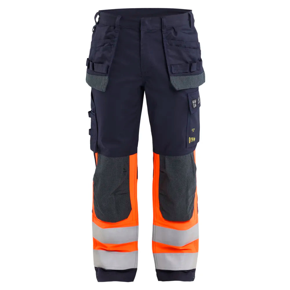 Blaklader 1489 1524 Multinorm Werkbroek Met Gereedschapszakken Inherent Marineblauw Oranje
