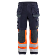 Blaklader 1489 1524 Multinorm Werkbroek Met Gereedschapszakken Inherent Marineblauw Oranje