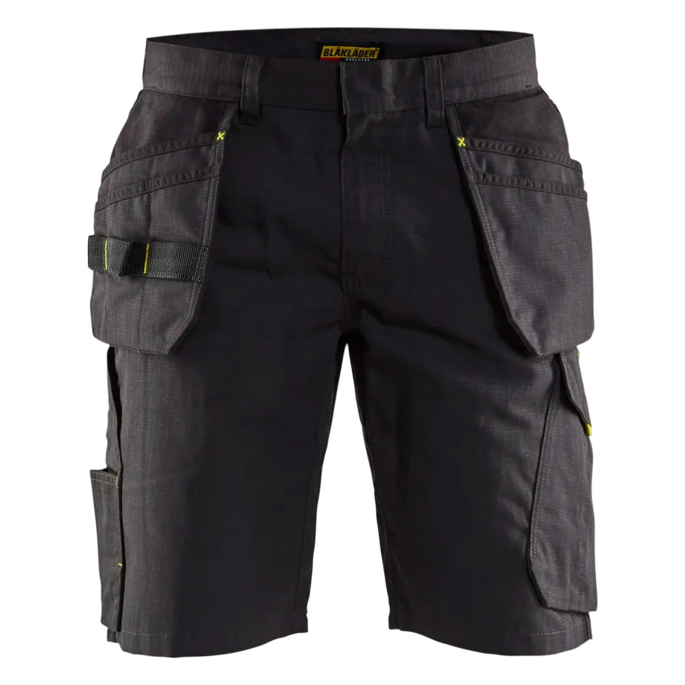 Blaklader 1494 1330 Service Short Met Gereedschapszakken Zwart High Vis Geel