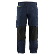 Blaklader 1495 1330 Service Werkbroek Stretch Donker Marineblauw High Vis Geel