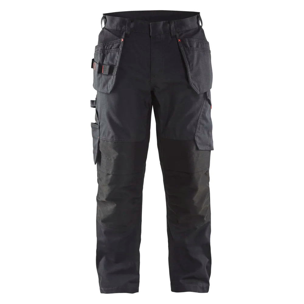 Blaklader 1496 1330 Service Werkbroek Stretch Met Gereedschapszakken Zwart Rood