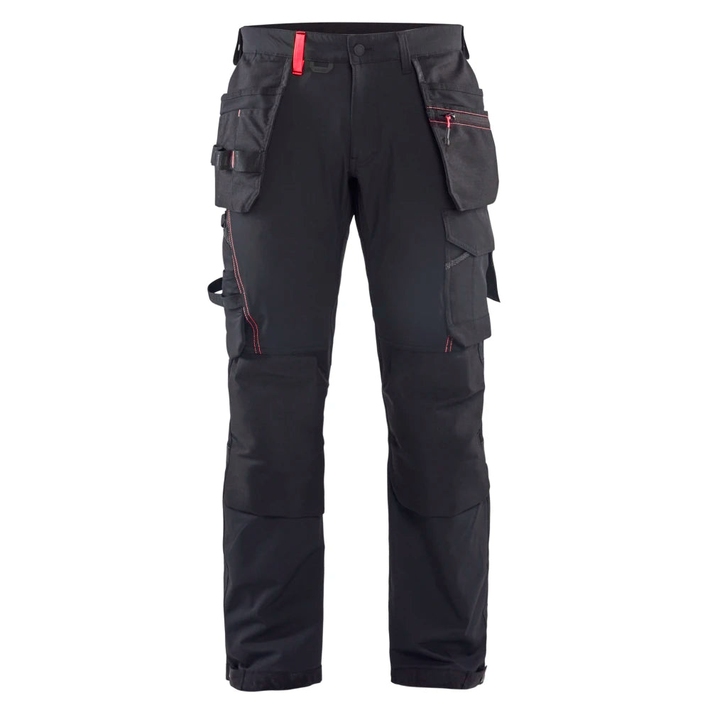 Blaklader 1522 1645 Werkbroek 4-Weg Stretch Zwart Rood