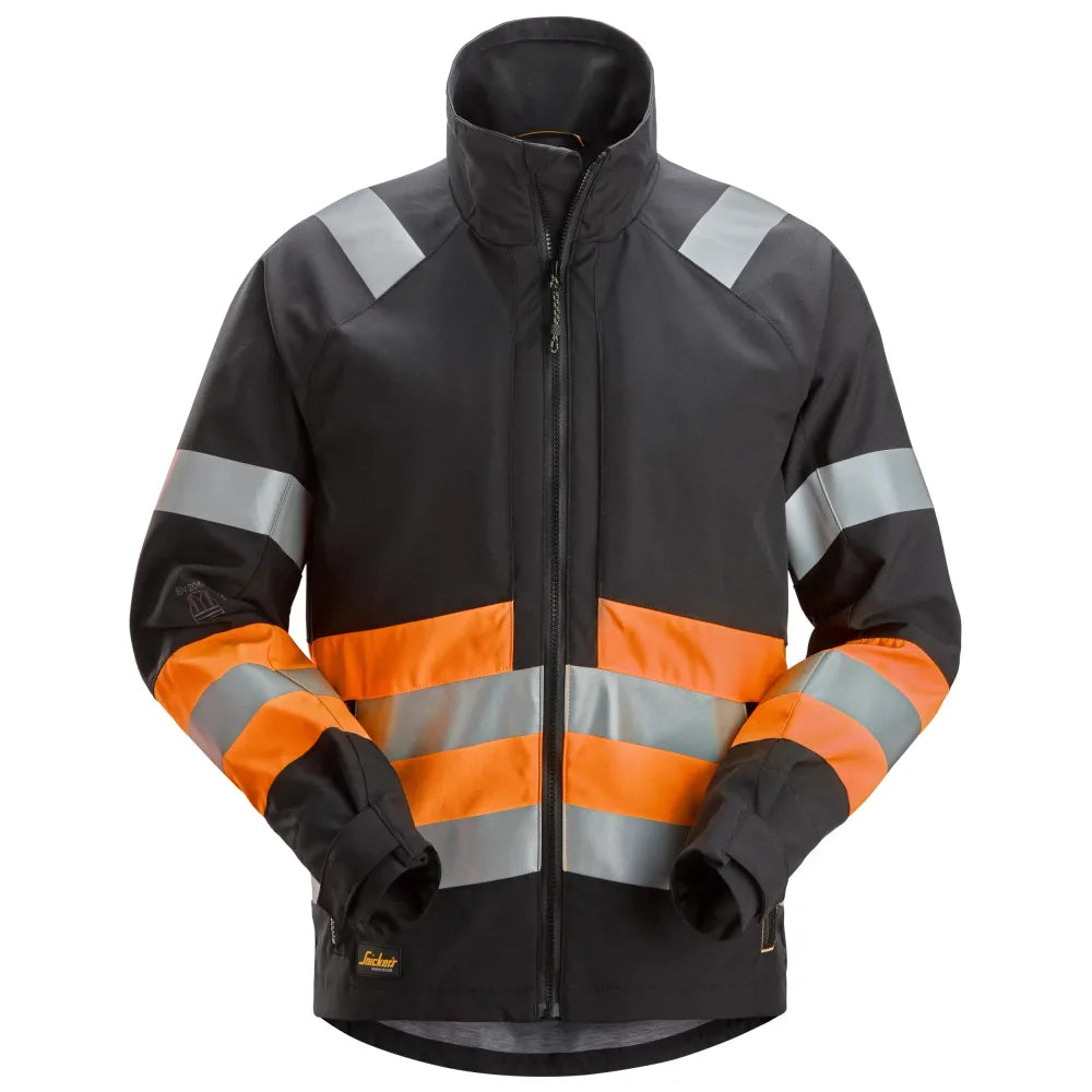 Snickers 1534 High-Vis Werkjas Klasse 1 0455  Black High Visibility Orange