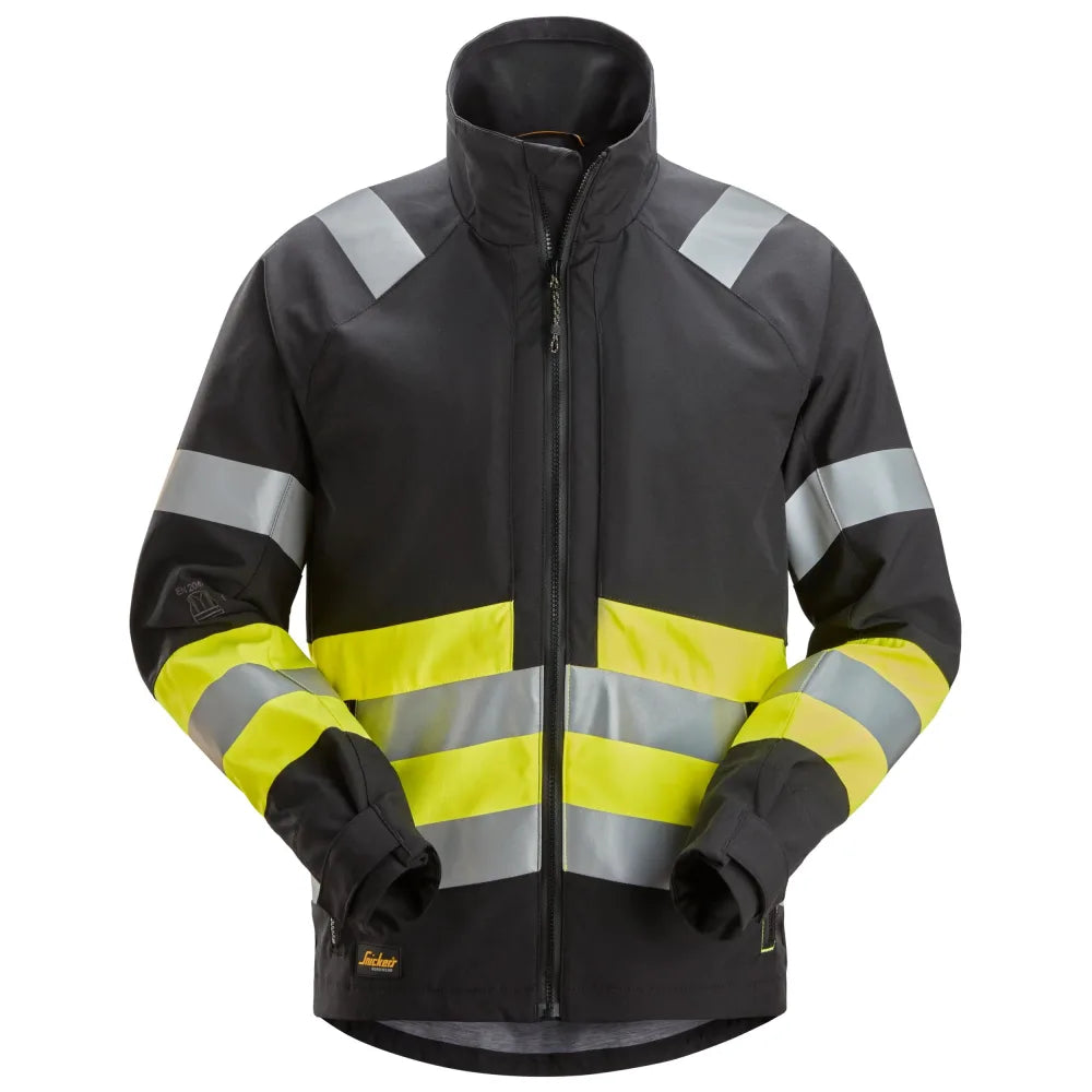 Snickers 1534 High-Vis Werkjas Klasse 1 0466 Black High Visibility Yellow