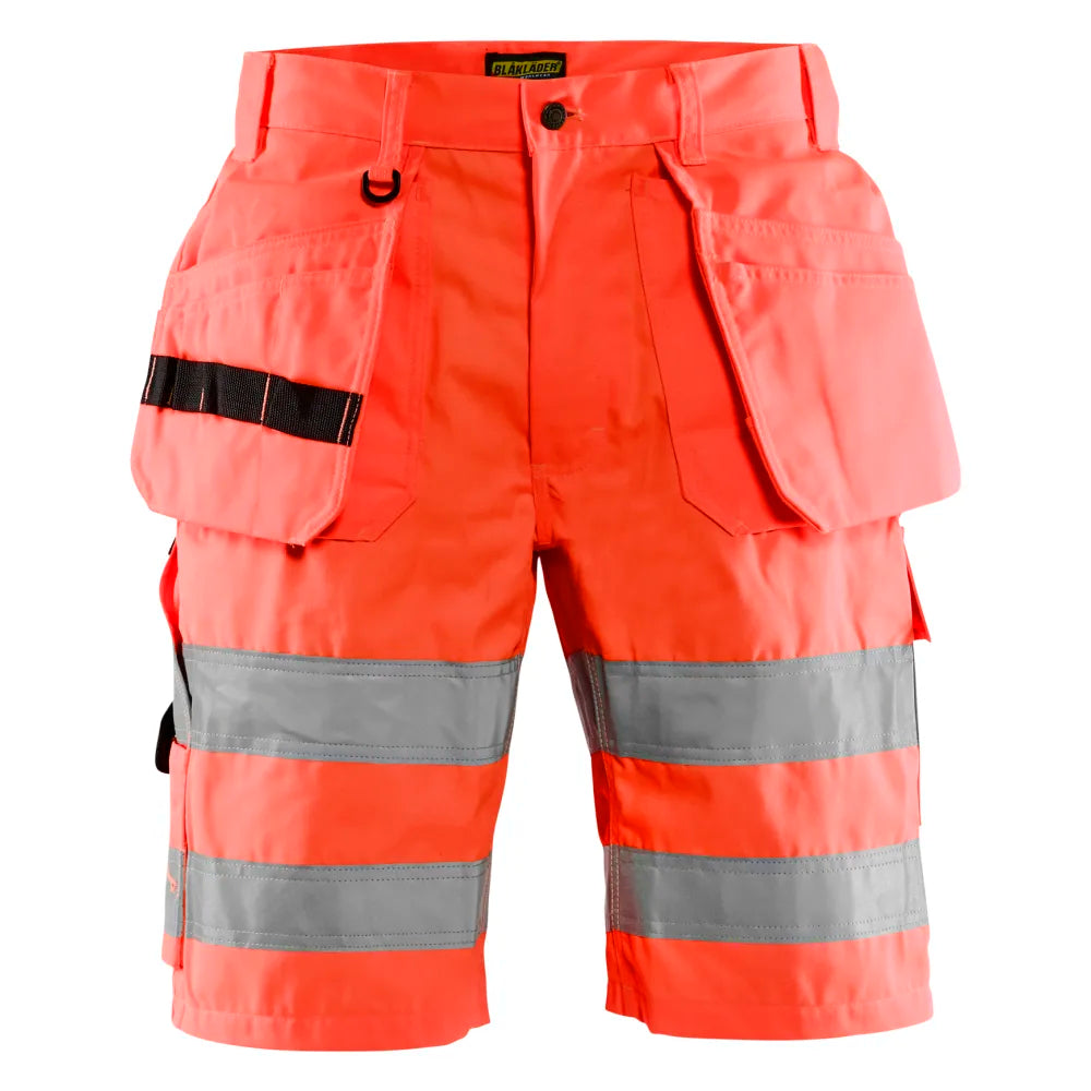 Blaklader 1535 1811 High Vis Short Met Gereedschapszakken High Vis Rood