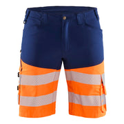 Blaklader 1541 1811 High Vis Short Met Stretch Marineblauw Oranje