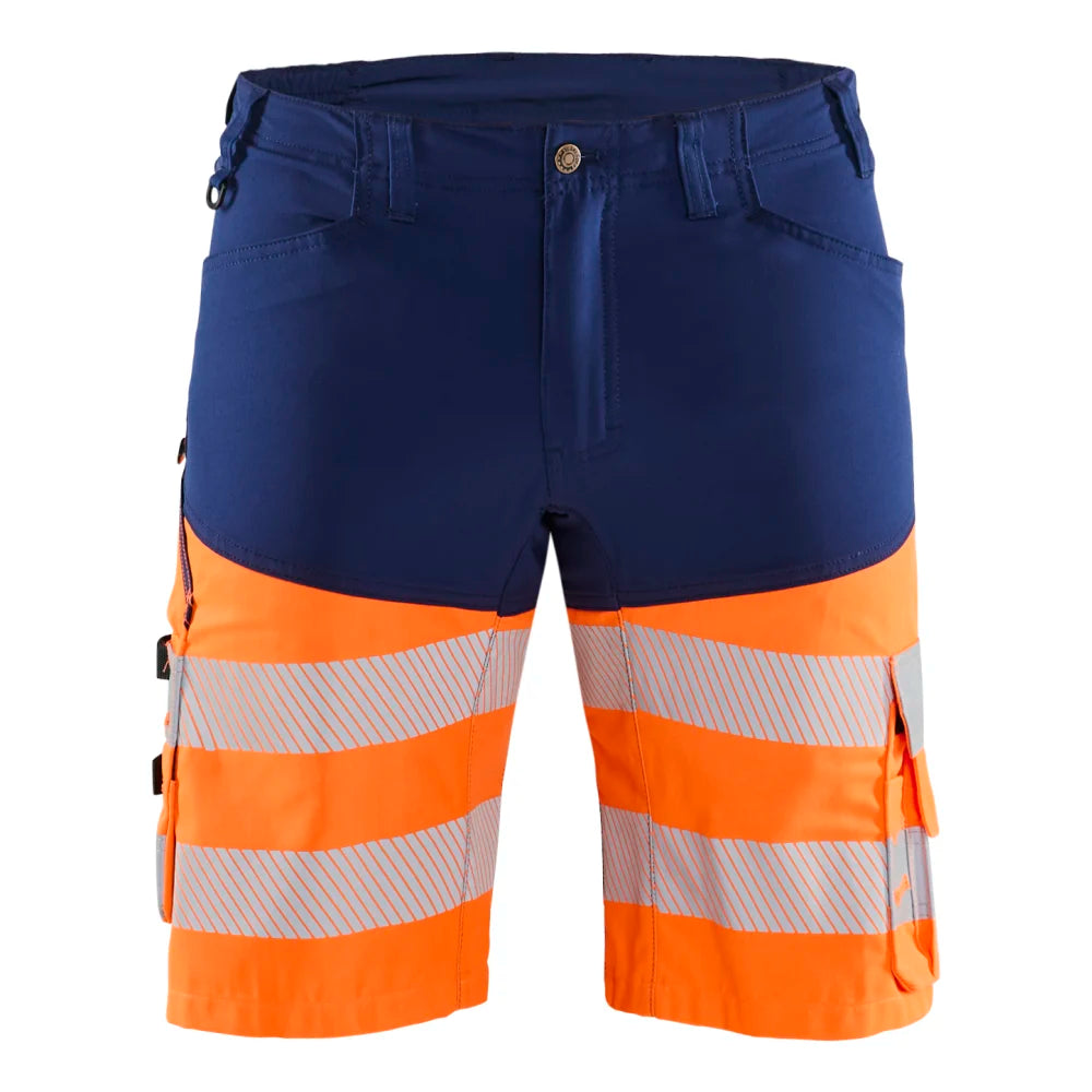 Blaklader 1541 1811 High Vis Short Met Stretch Marineblauw Oranje