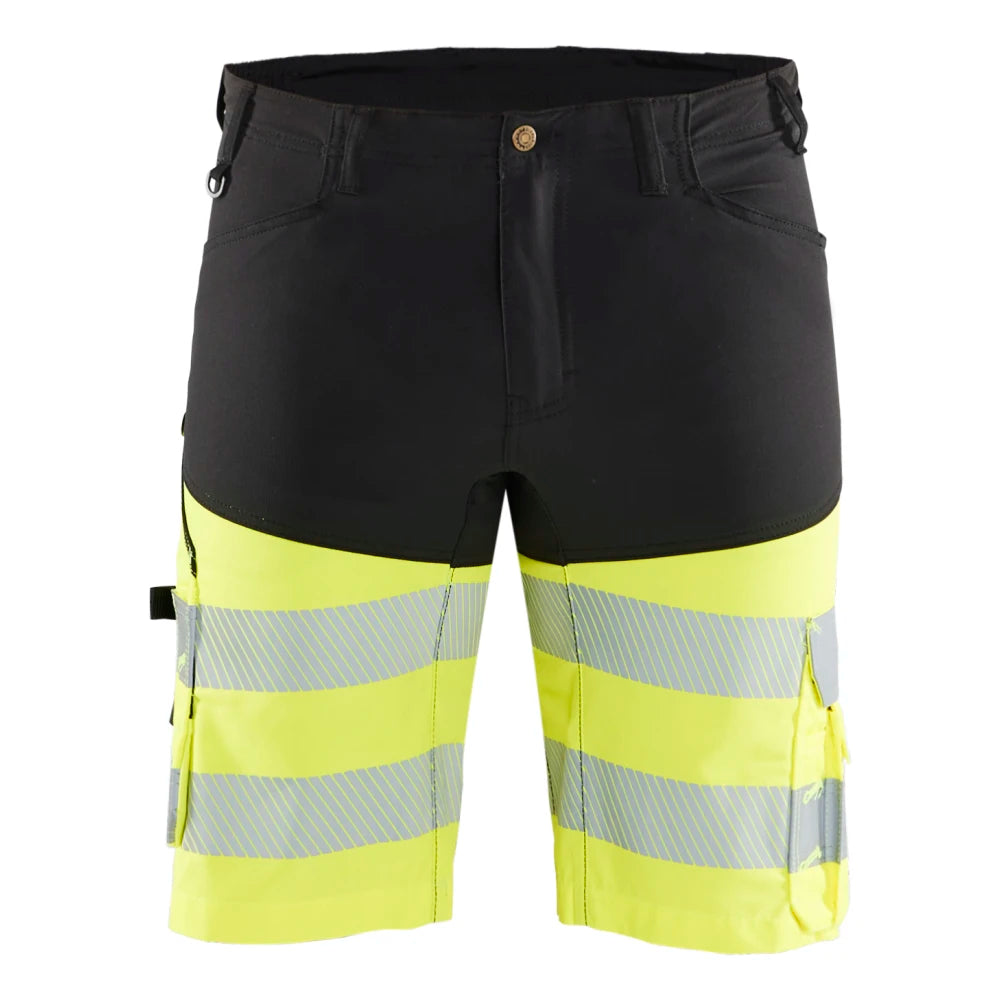 Blaklader 1541 1811 High Vis Short Met Stretch Zwart High Vis Geel