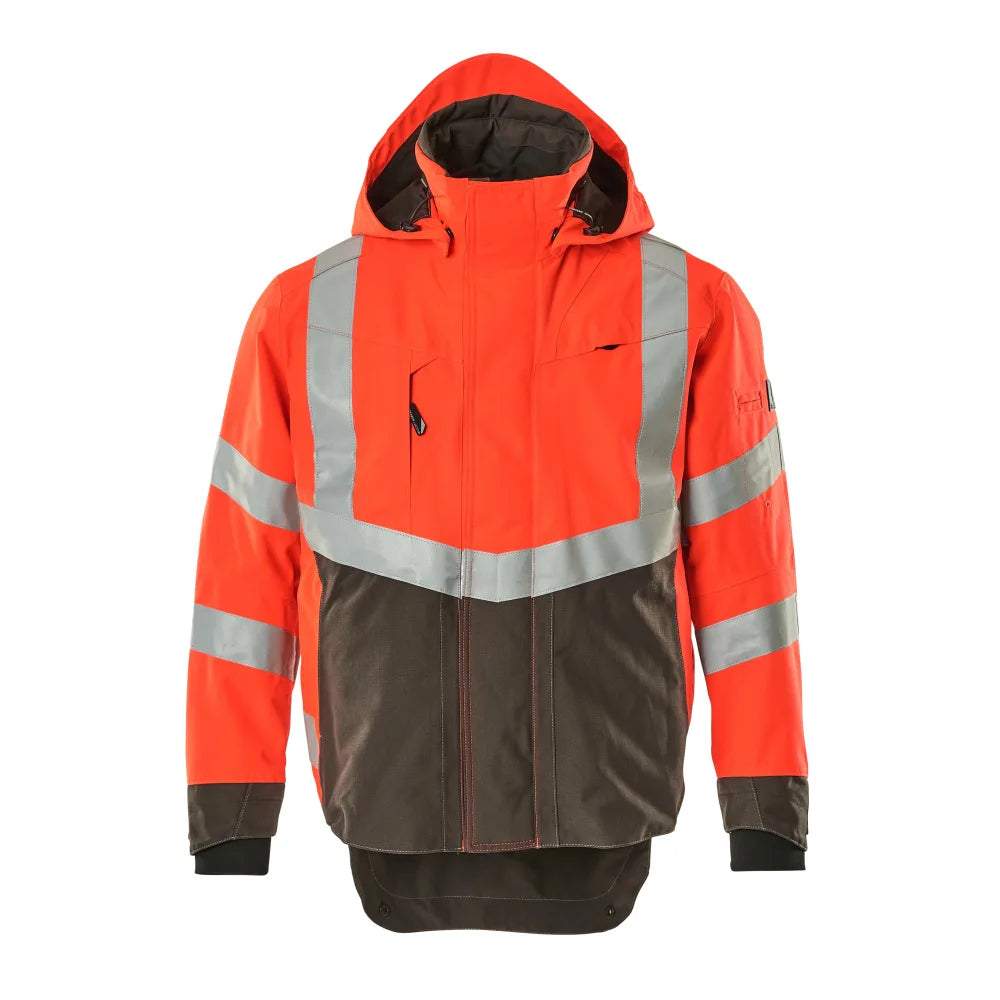 Mascot 15501-231 Shell Jas High Vis Rood Donkerantraciet