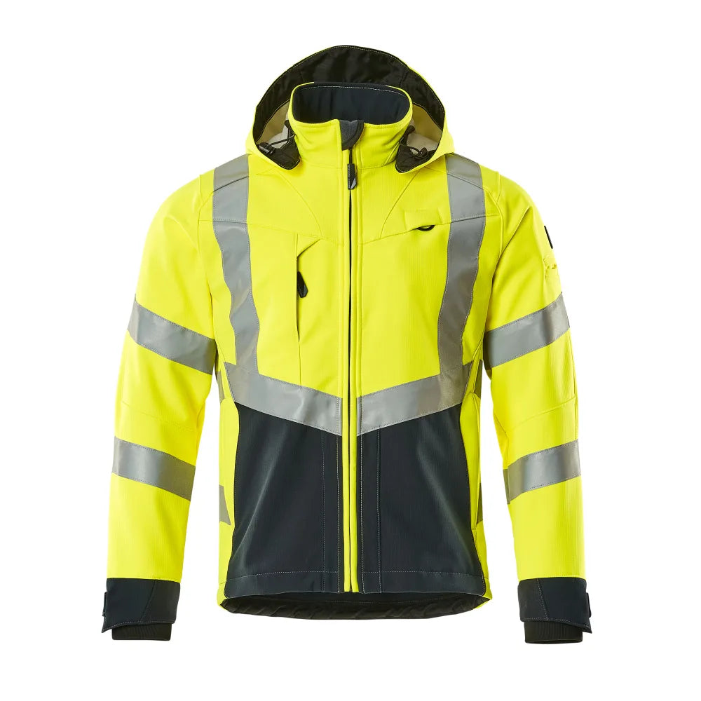 Mascot 15502-246 Softshell Jas High Vis Geel Donkermarine