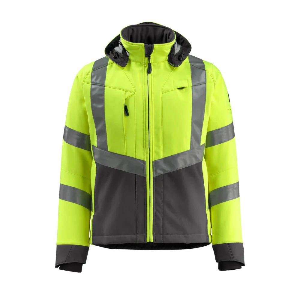 Mascot 15502-246 Softshell Jas High Vis Geel Donkerantraciet