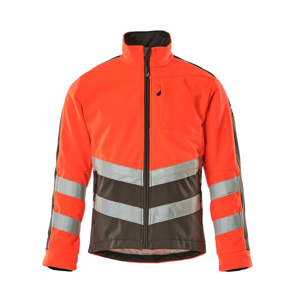 Mascot 15503-259 Fleece Jas High Vis Rood Donkerantraciet